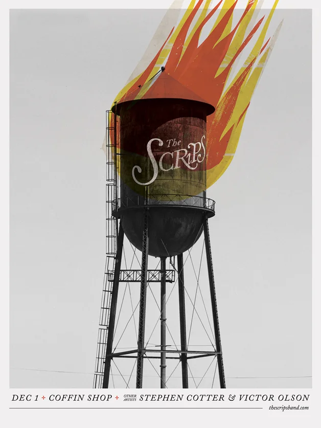 The Scrips Coffin Shop concert poster