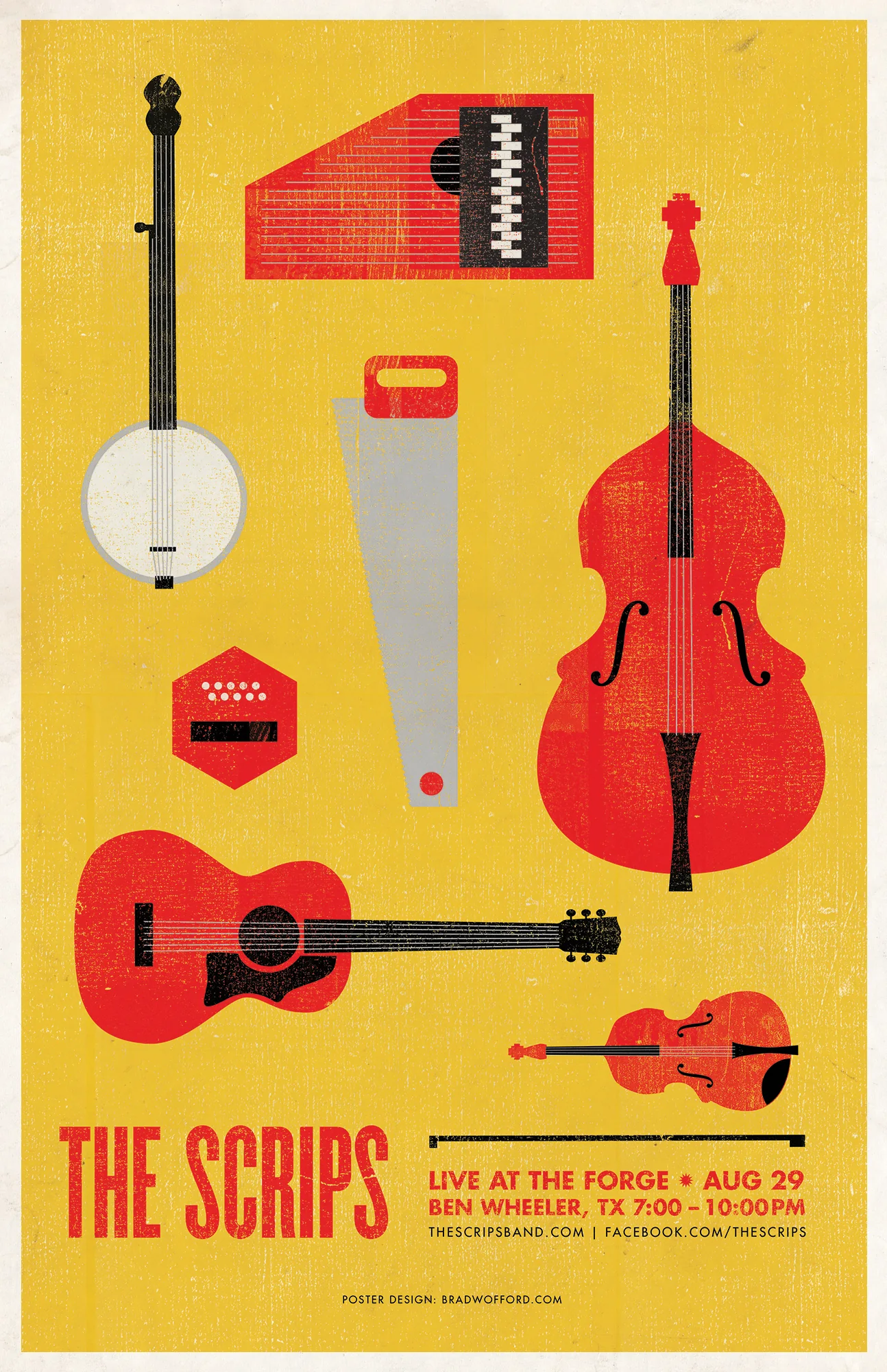 The Scrips at The Forge in Ben Wheeler concert poster