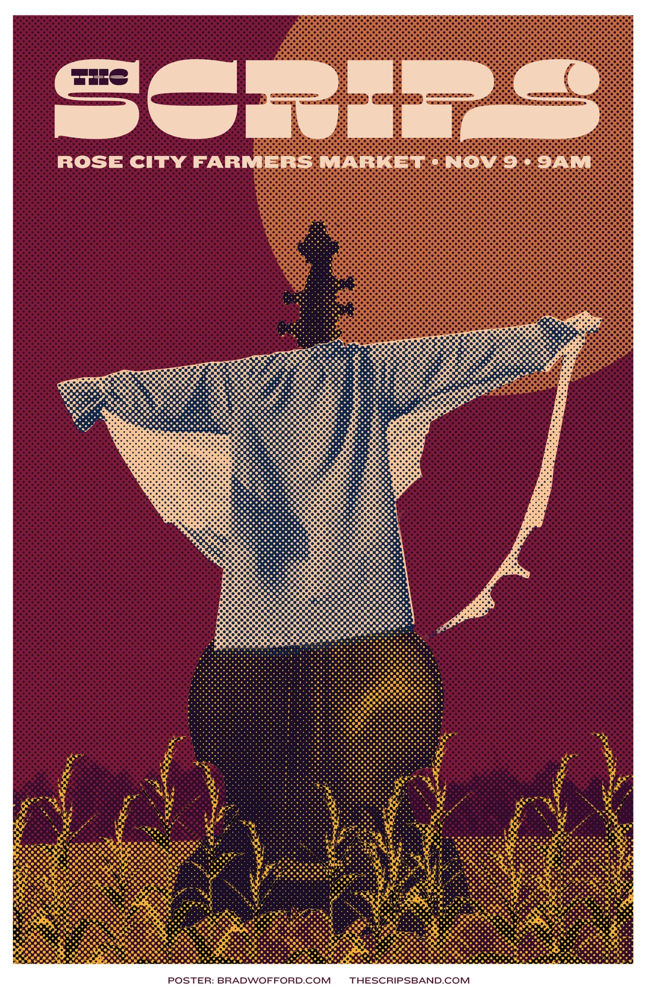 The Scrips Rose City Farmers Market concert poster